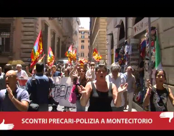 scontri-precari-polizia-a-montecitorio