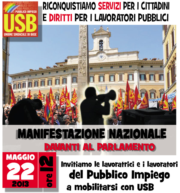 Contratti PI: ridateci i nostri soldi! Il 22 maggio a Monteciorio