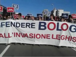 Corteo contro la Lega a Bologna
