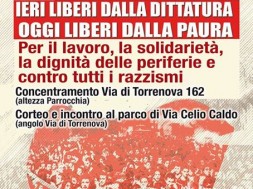 Sabato 17 giugno presidio e corteo a Torre Angela per il 73° anniversario dalla liberazioni di Roma dalla occupazione nazifascista