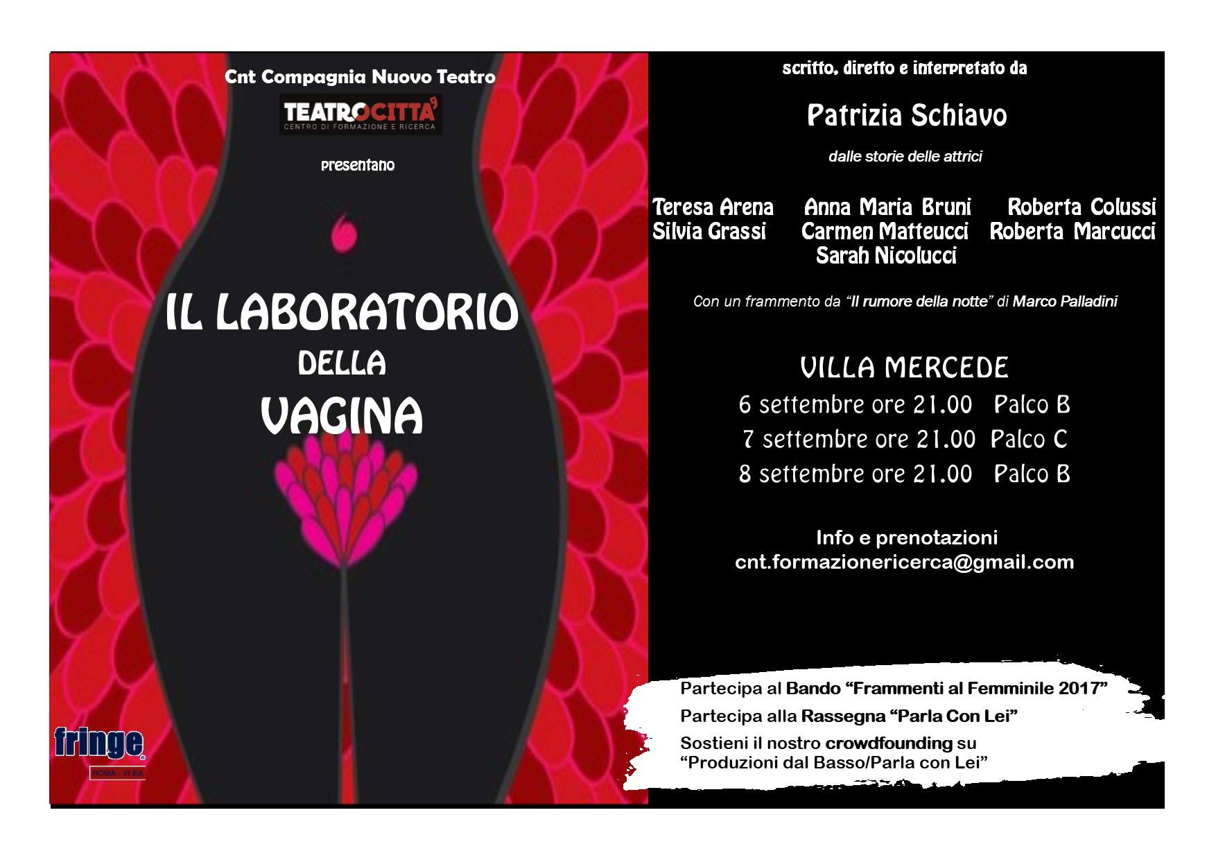 TEATRO : IL LABORATORIO DELLA VAGINA